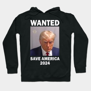 MugShot Wanted Save America 2024 Never Surrender Hoodie